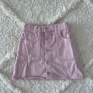 Old Navy Light Pink Mini Skirt with Button Detail